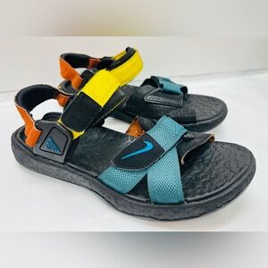 Nike Mens Teal, Yellow & Orange Adjustable Sport Sandals
